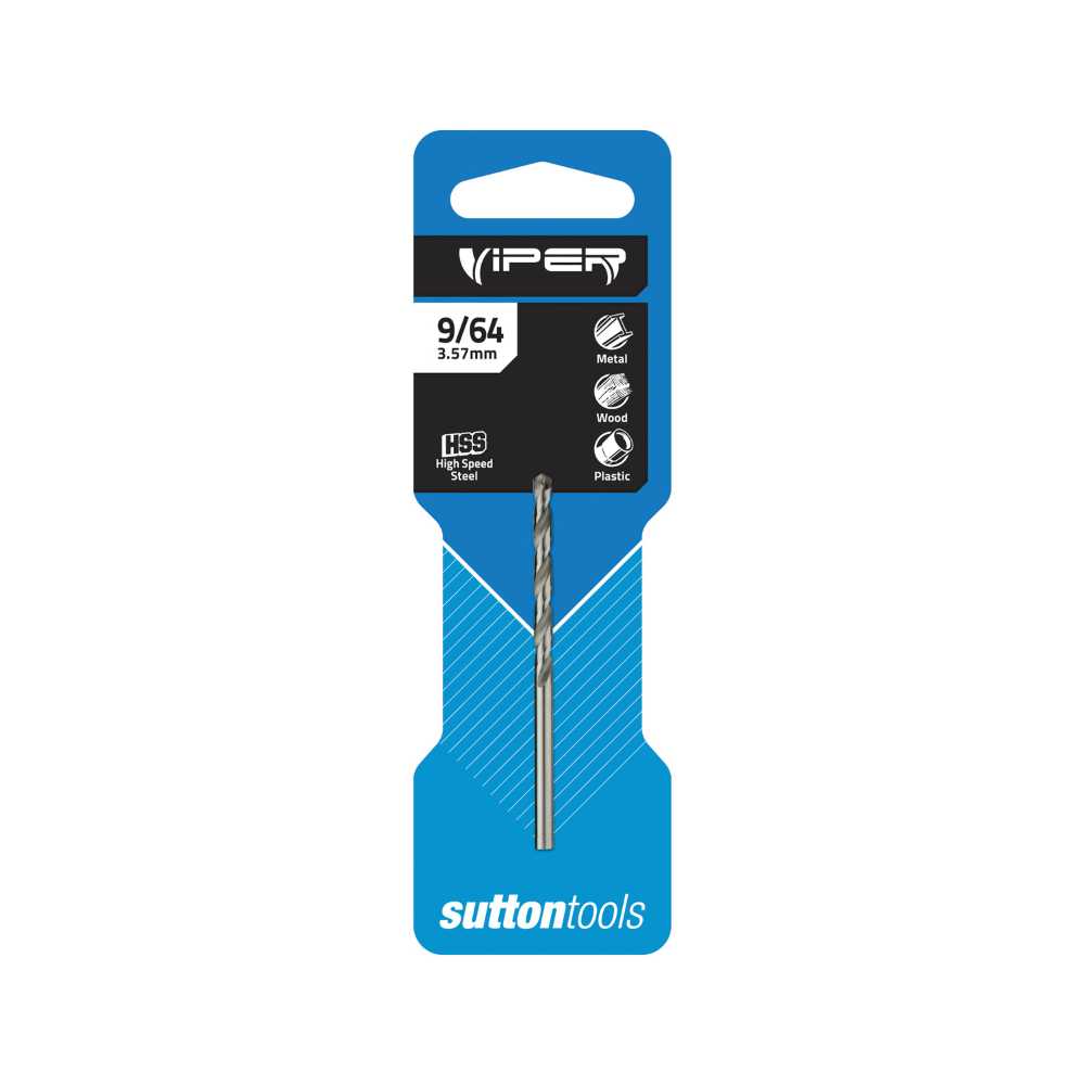 Sutton D105 Viper HSS Jobber Drill Bit 3.57mm (9/64&quot;)