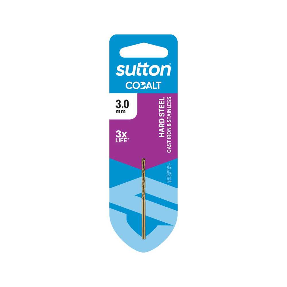 Sutton D108 Heavy Duty Cobalt HSS Jobber Drill Bit 3.0mm