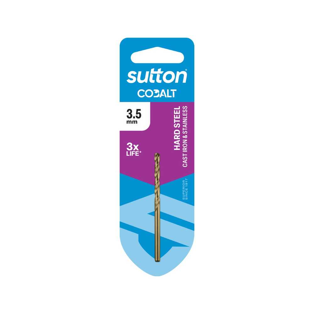 Sutton D108 Heavy Duty Cobalt HSS Jobber Drill Bit 3.5mm