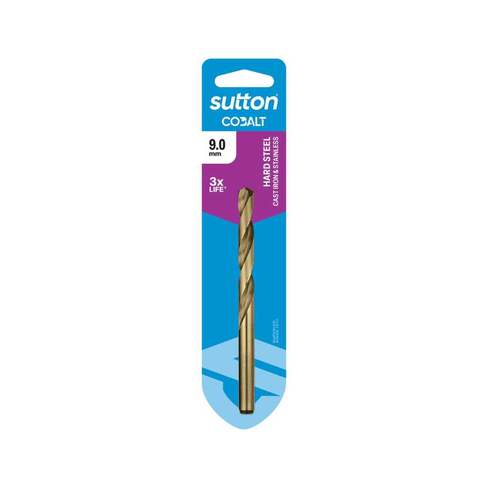 Sutton D108 Heavy Duty Cobalt HSS Jobber Drill Bit 9.0mm