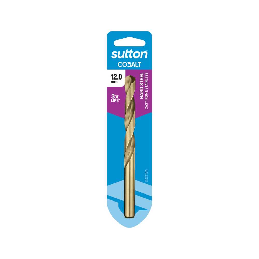 Sutton D108 Heavy Duty Cobalt HSS Jobber Drill Bit 12.0mm