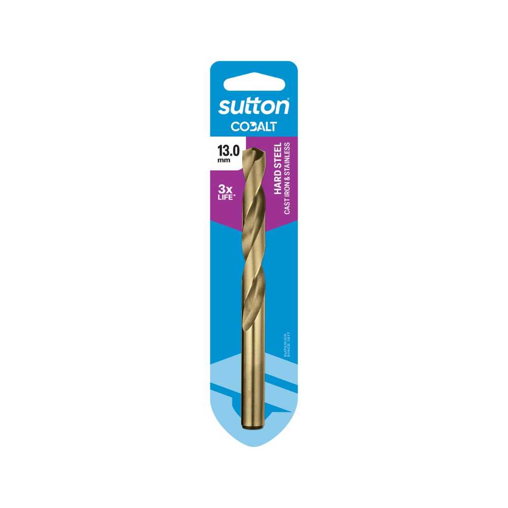 Sutton D108 Heavy Duty Cobalt HSS Jobber Drill Bit 13.0mm