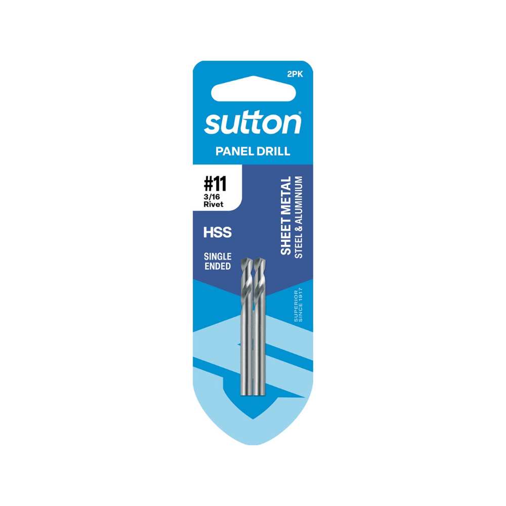 Sutton D131 Panel Drills – Single Ended Silver Bullet #11 3/16&quot; – 2 Pack