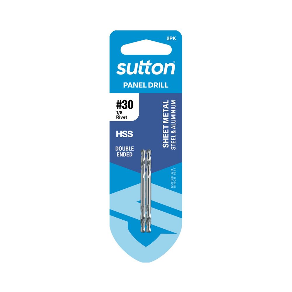 Sutton Drill Tupoint Numb 30mm/1/8&quot; Pack of 2