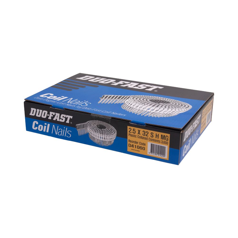 Paslode DUO-FAST 0° 2.5 x 32mm Mech Galvanised Collated Coil - SOLD BY THE COIL
