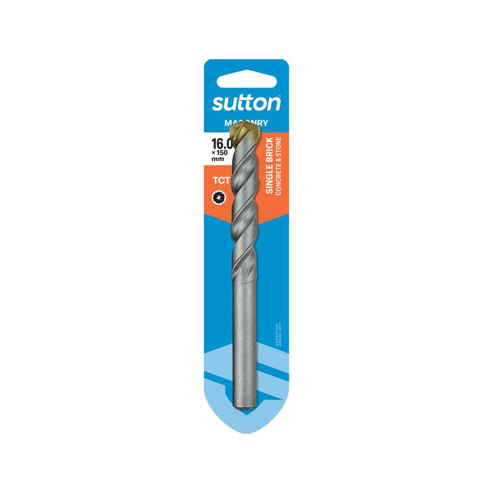 Sutton D601 TCT Masonry Drill Bit Single Brick 16x150mm