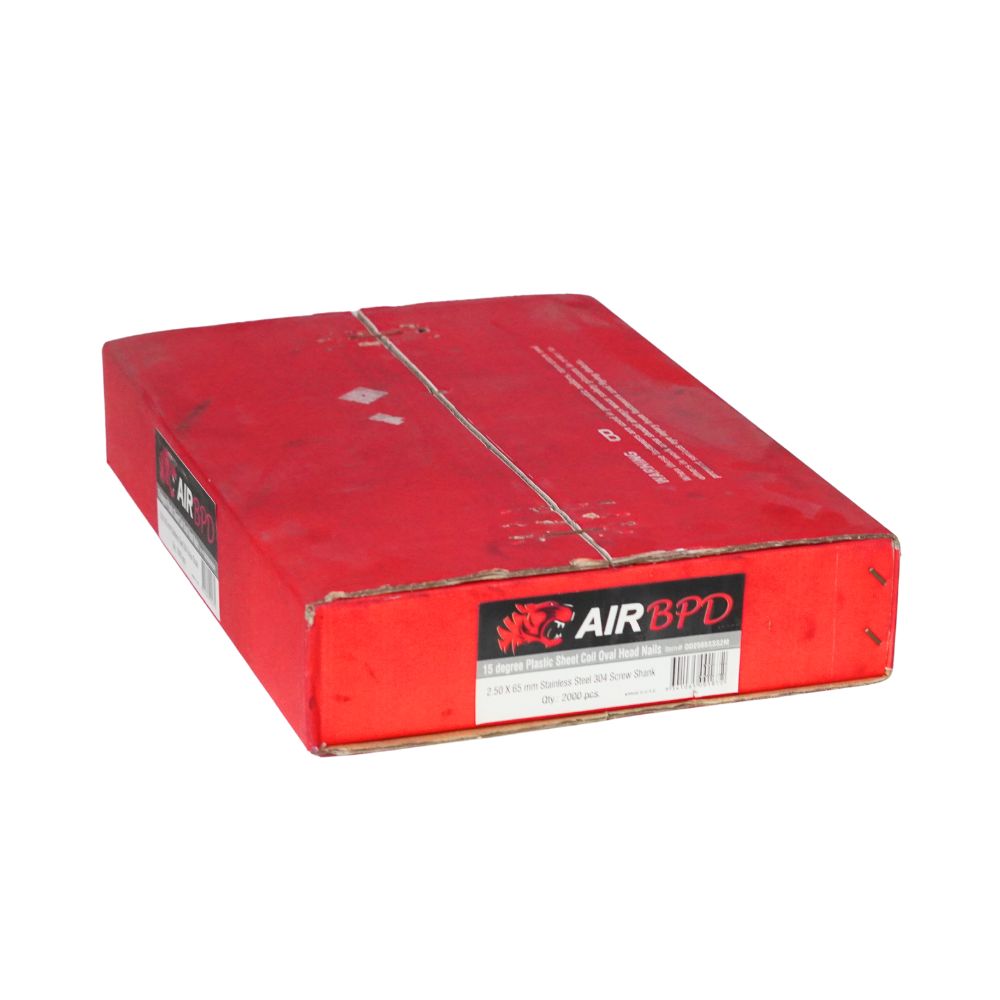 Air BPD 65mm x 2.5 Screw Shank Hot Dip Galvanised Oval Head Coil Nail - SOLD BY THE COIL
