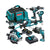 Makita 18V 6 Piece 2 x 5.0Ah Brushless Combo Kit