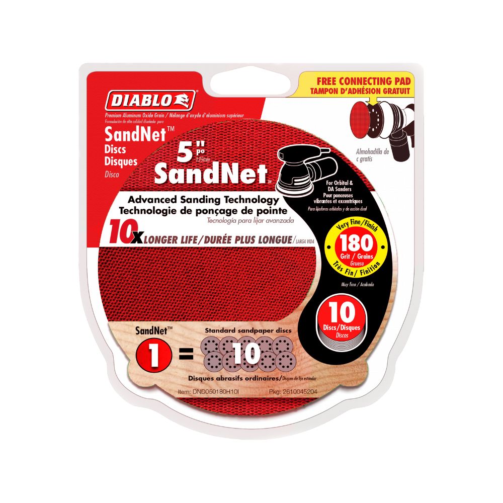 Diablo SandNET™ Random Orbital Sanding Disc 150mm 10pcs with Free Connection Pad