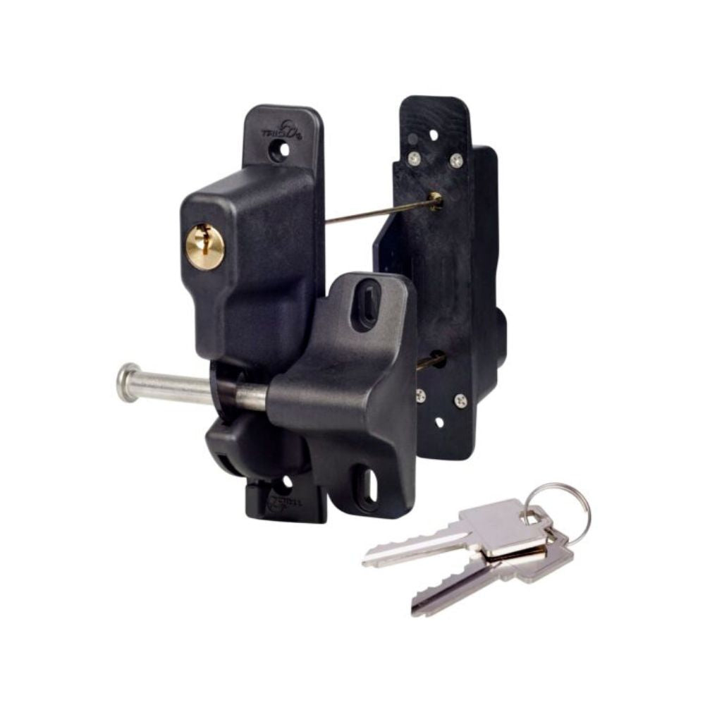 Trio Gravity Latch - Double - Black Polymer
