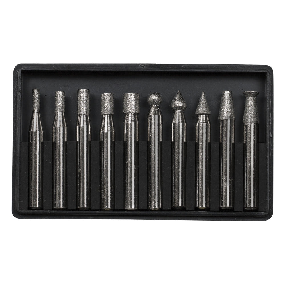 Carbitool Diamond Points 10 Piece 1/4 Inch Shank