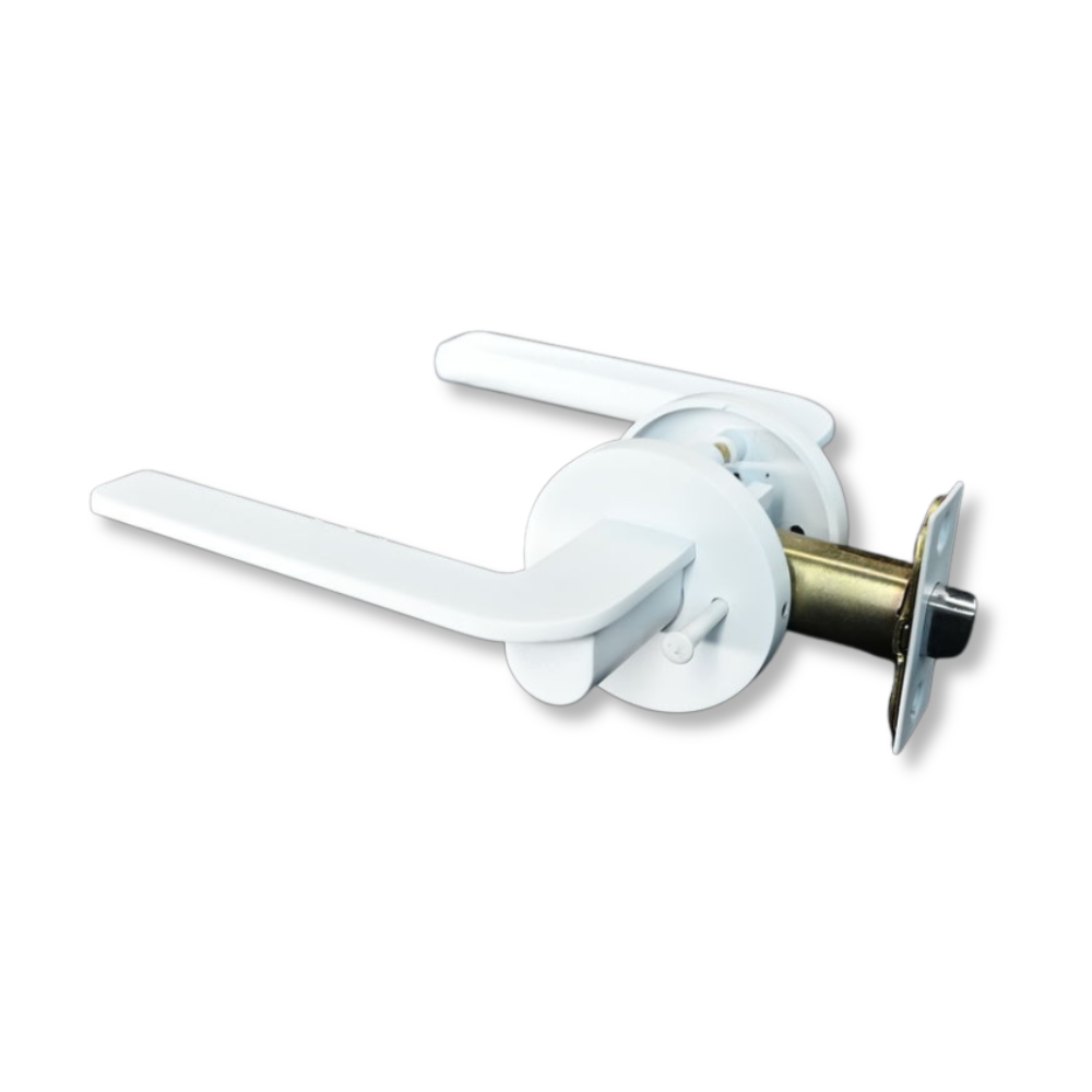 Worldwide Elgin Privacy Lever Set - Matt White