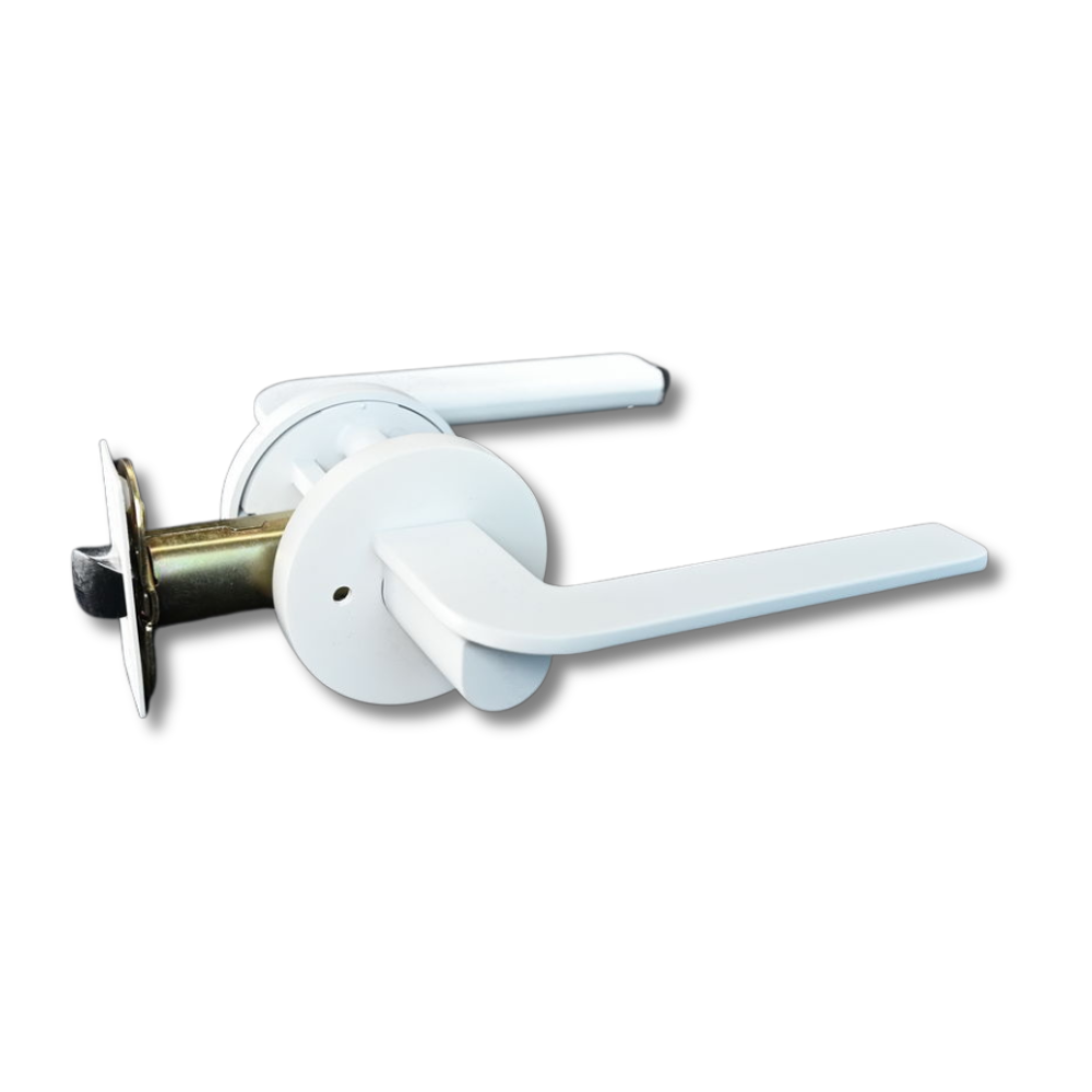 Worldwide Elgin Privacy Lever Set - Matt White
