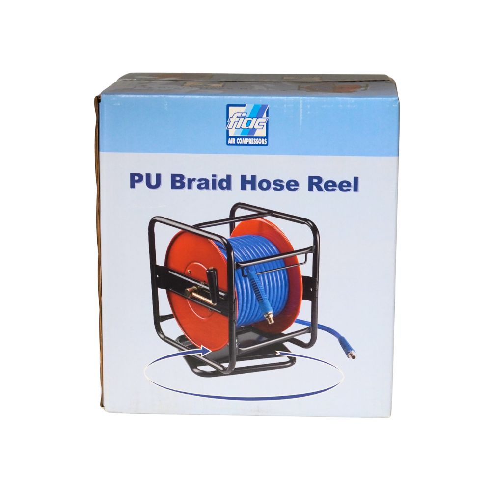 FAIC Compressor Braid Air Hose Reel - Manual Wind - 40m