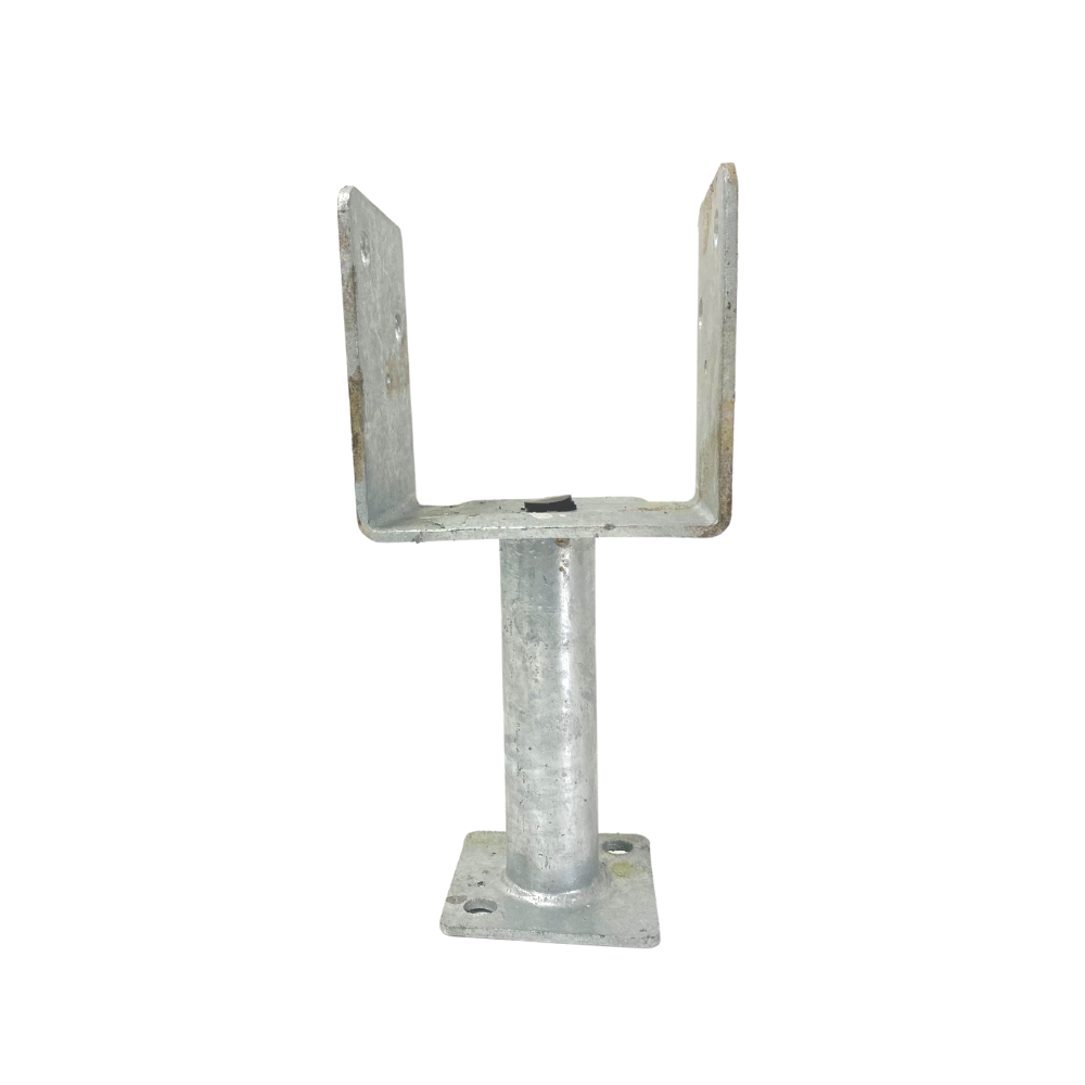 McIntyre® 100mm Full Stirrup Galvanised Post Support with Leg