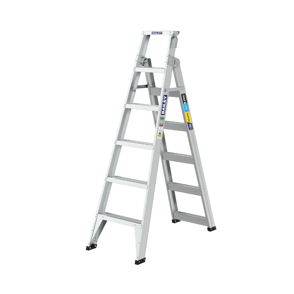 Bailey Trade Lyte Dual Purpose Stepladders - 6 & 8 Steps - 150kg Weight Capacity