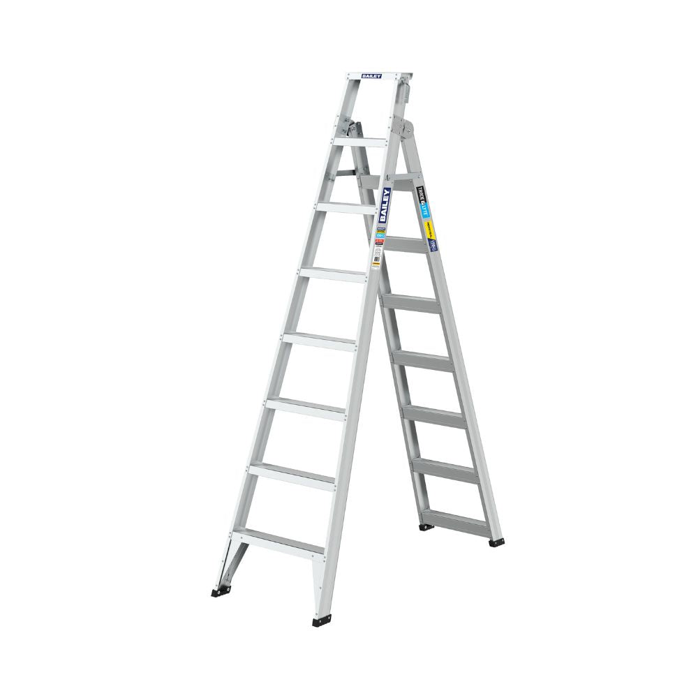 Bailey Trade Lyte Dual Purpose Stepladders - 6 &amp; 8 Steps - 150kg Weight Capacity