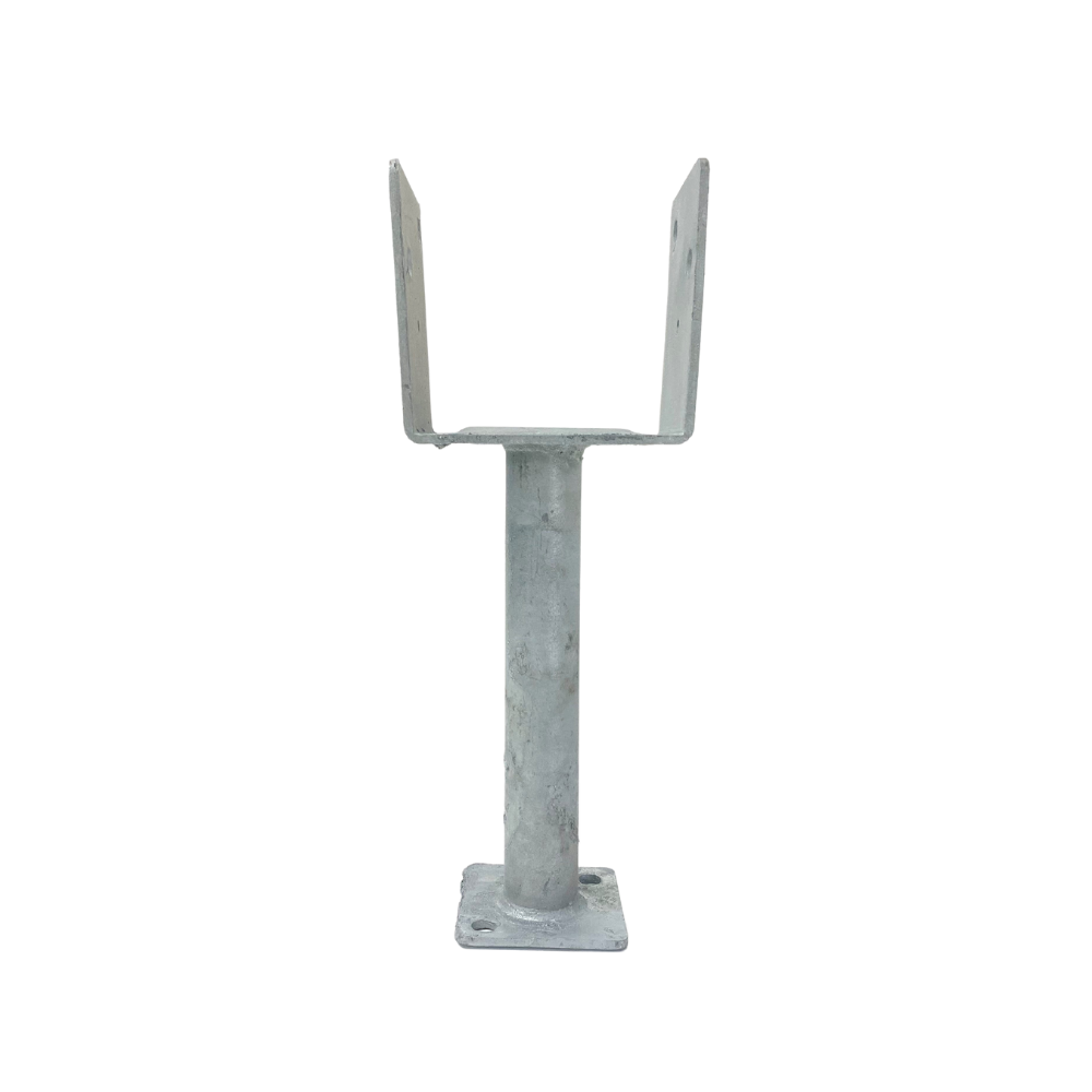 McIntyre® 100mm Full Stirrup Galvanised Post Support with Leg