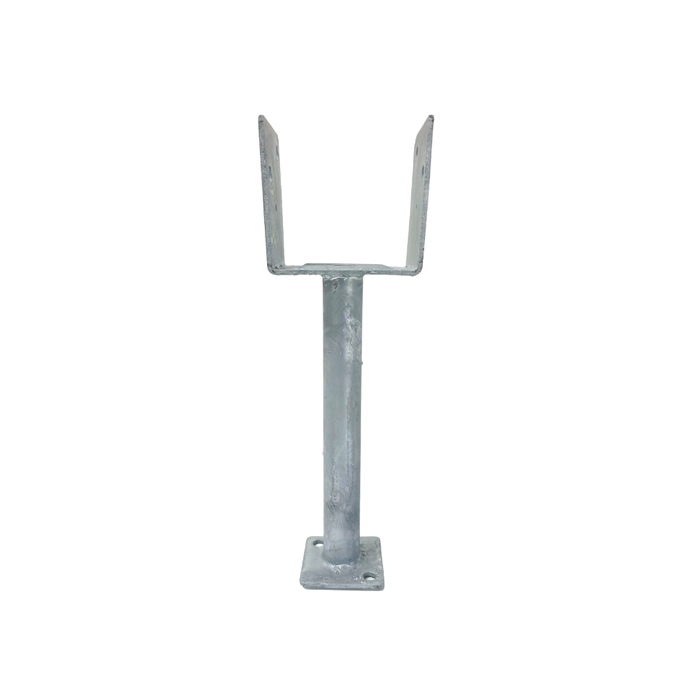 McIntyre® 100mm Full Stirrup Galvanised Post Support with Leg