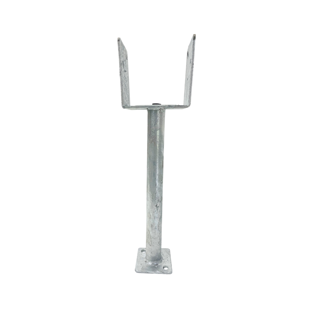 McIntyre® 100mm Full Stirrup Galvanised Post Support with Leg