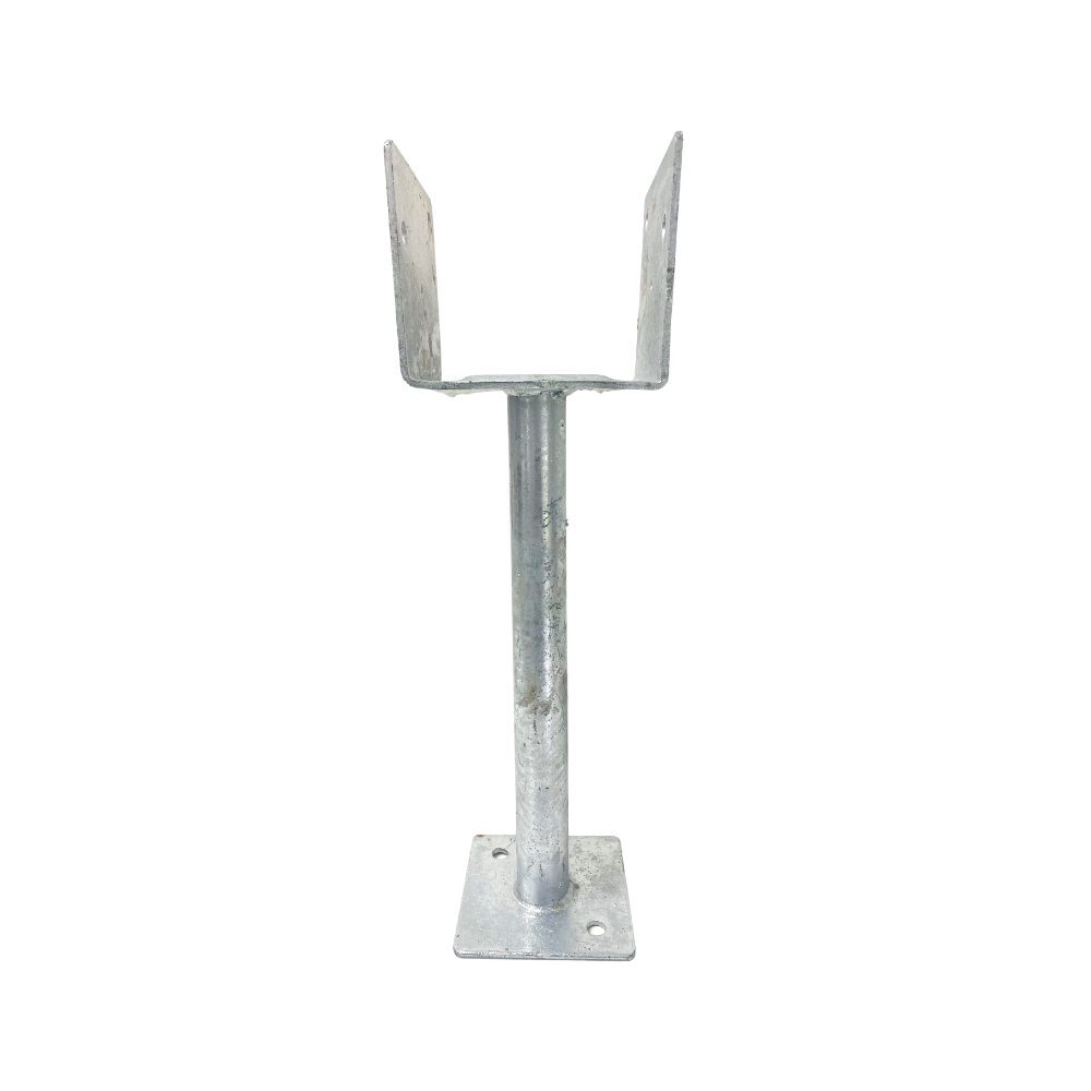 McIntyre® 115mm Full Stirrup Galvanised Post Support with Various Leg Lengths