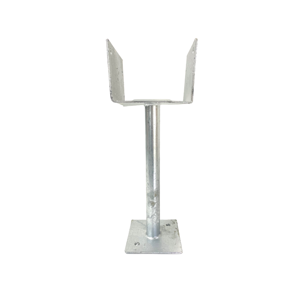 McIntyre® 135mm Full Stirrup Galvanised Post Support with 300mm leg