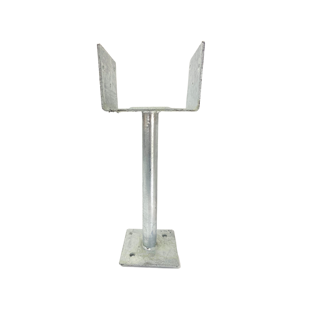 McIntyre® 150mm Full Stirrup Galvanised Post Support with 300mm leg