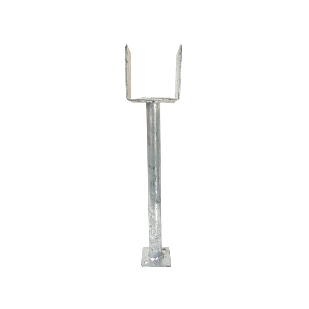 McIntyre® 100mm Full Stirrup Galvanised Post Support with Leg