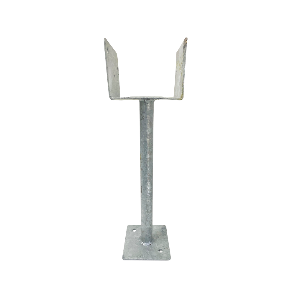 McIntyre® 135mm Full Stirrup Galvanised Post Support with 375mm leg