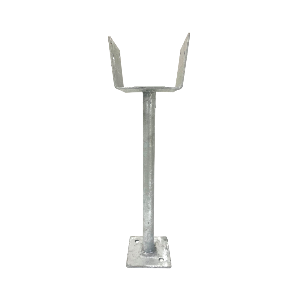 McIntyre® 135mm Full Stirrup Galvanised Post Support with 450mm leg