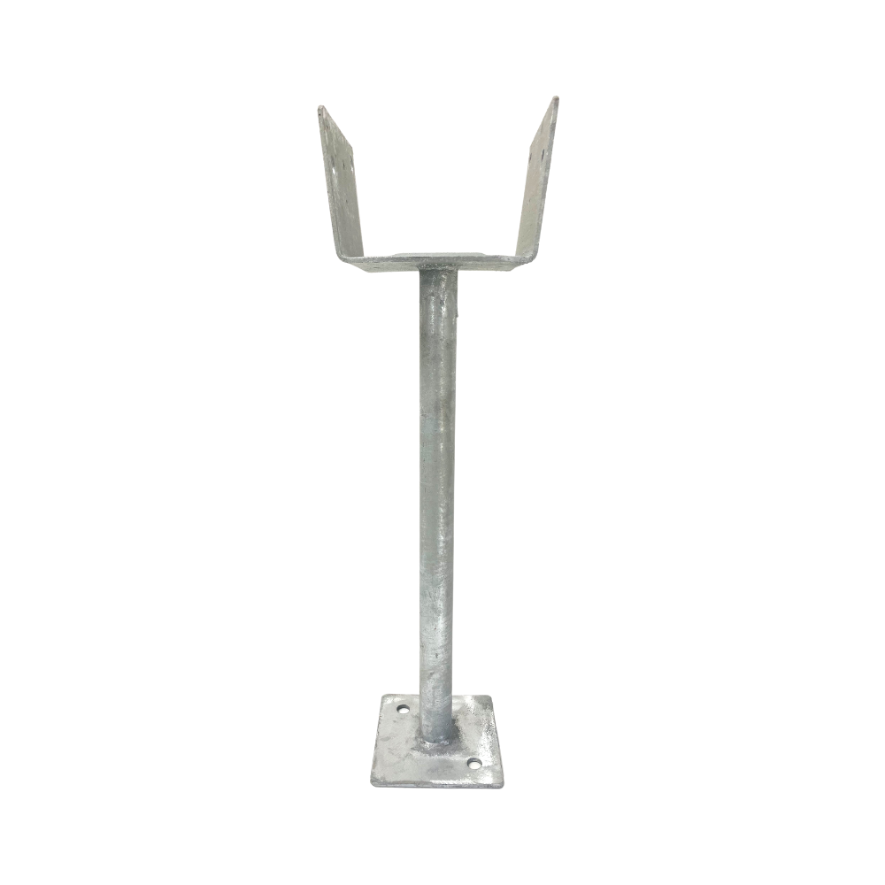 McIntyre® 135mm Full Stirrup Galvanised Post Support with Extended Legs