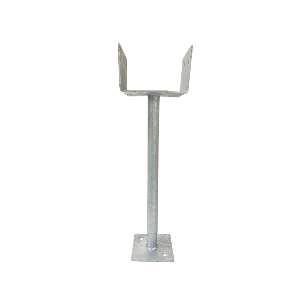 McIntyre® 150mm Full Stirrup Galvanised Post Support with 450mm leg