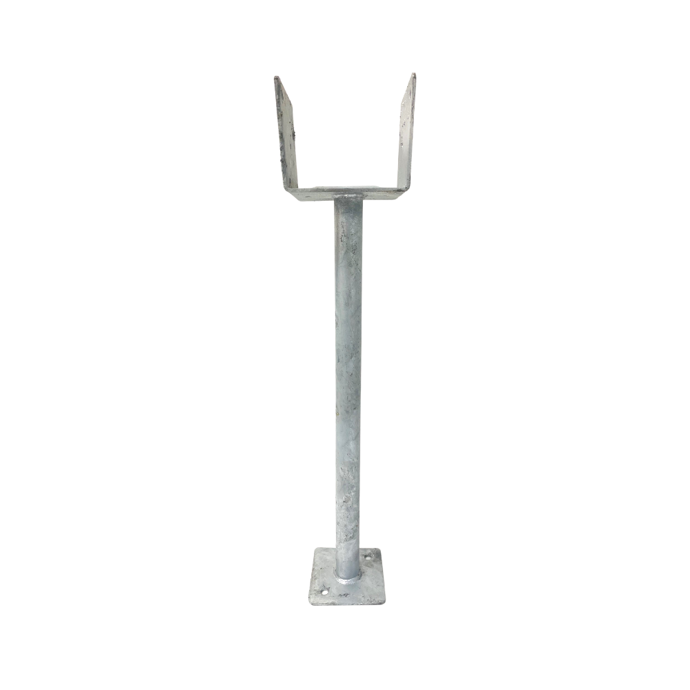 McIntyre® 115mm Full Stirrup Galvanised Post Support with Various Leg Lengths