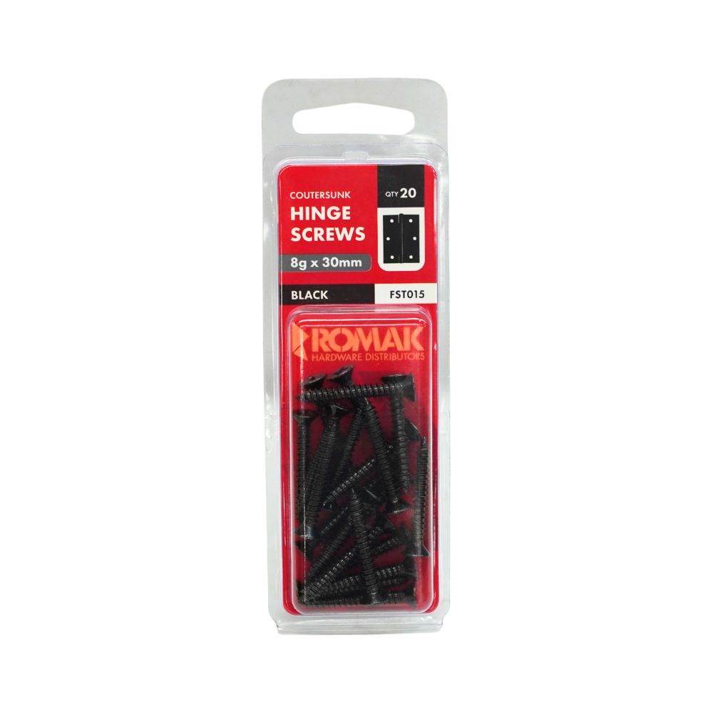 Romak Wood Screw Phillips Countersunk 4 x 30mm Black