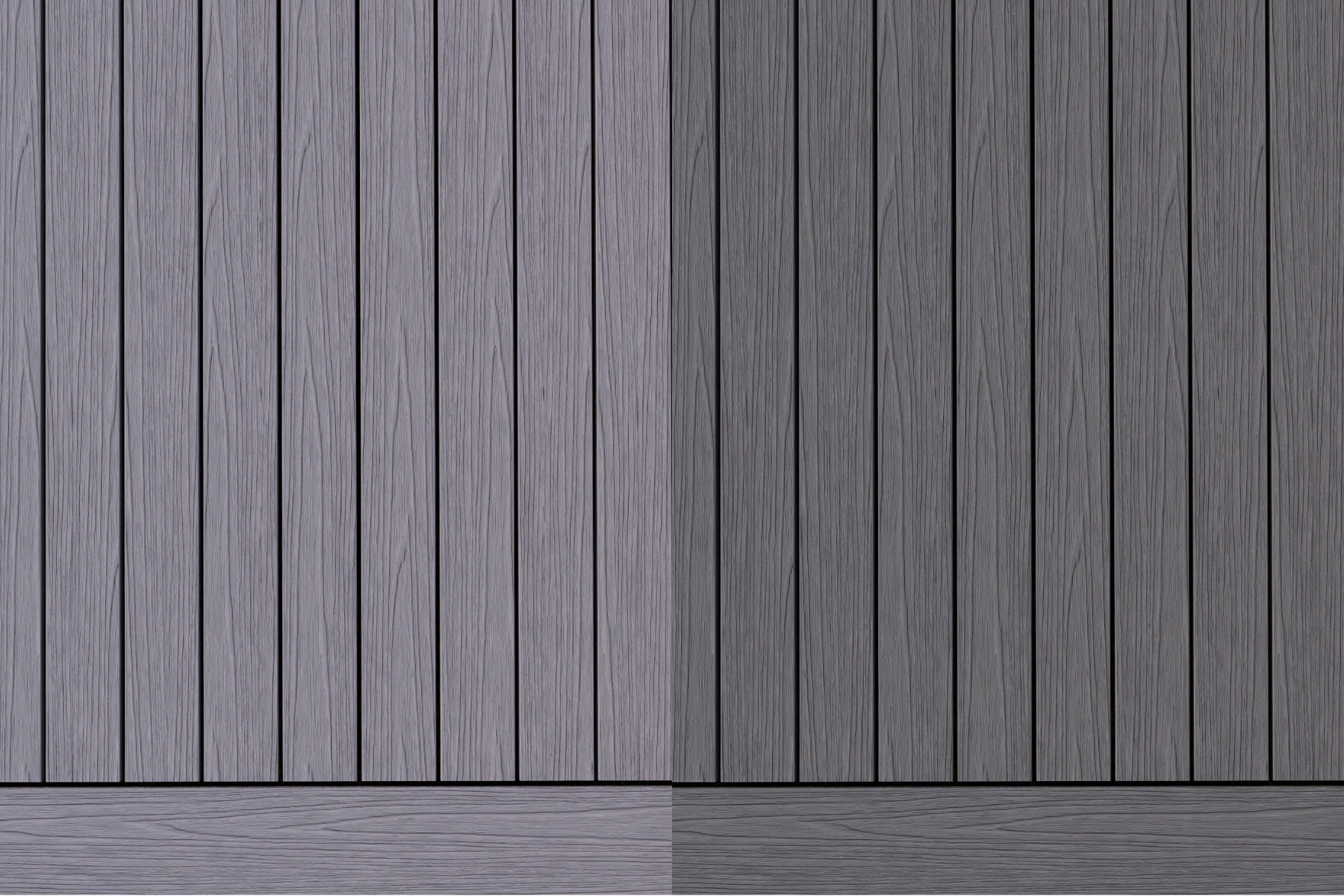 Driftwood Grey + Gumnut Grey: Groove-Edge Deck Board