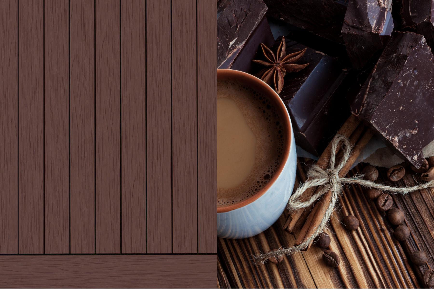 Mocha Brown: Square-Edge / Groove-Edge Deck Board