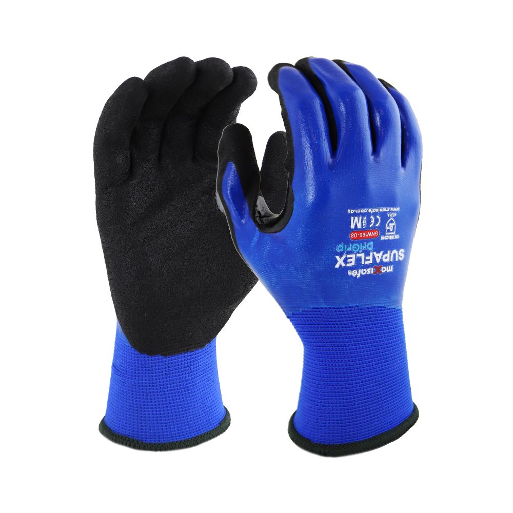 Maxisafe Liquid-Resistant Coated Safety Gloves - Size Large
