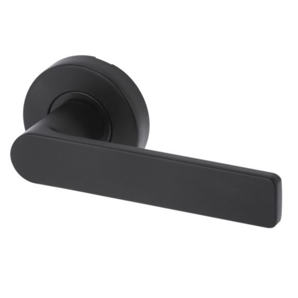 Lockwood Velocity 55MM Round Passage Set &amp; L3 Lever Matt Black