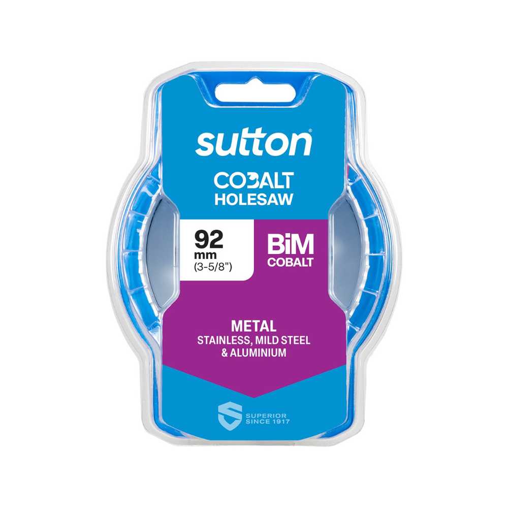 Sutton H125 Bi-Metal Holesaw – Cobalt 92mm (3-5/8&quot;)