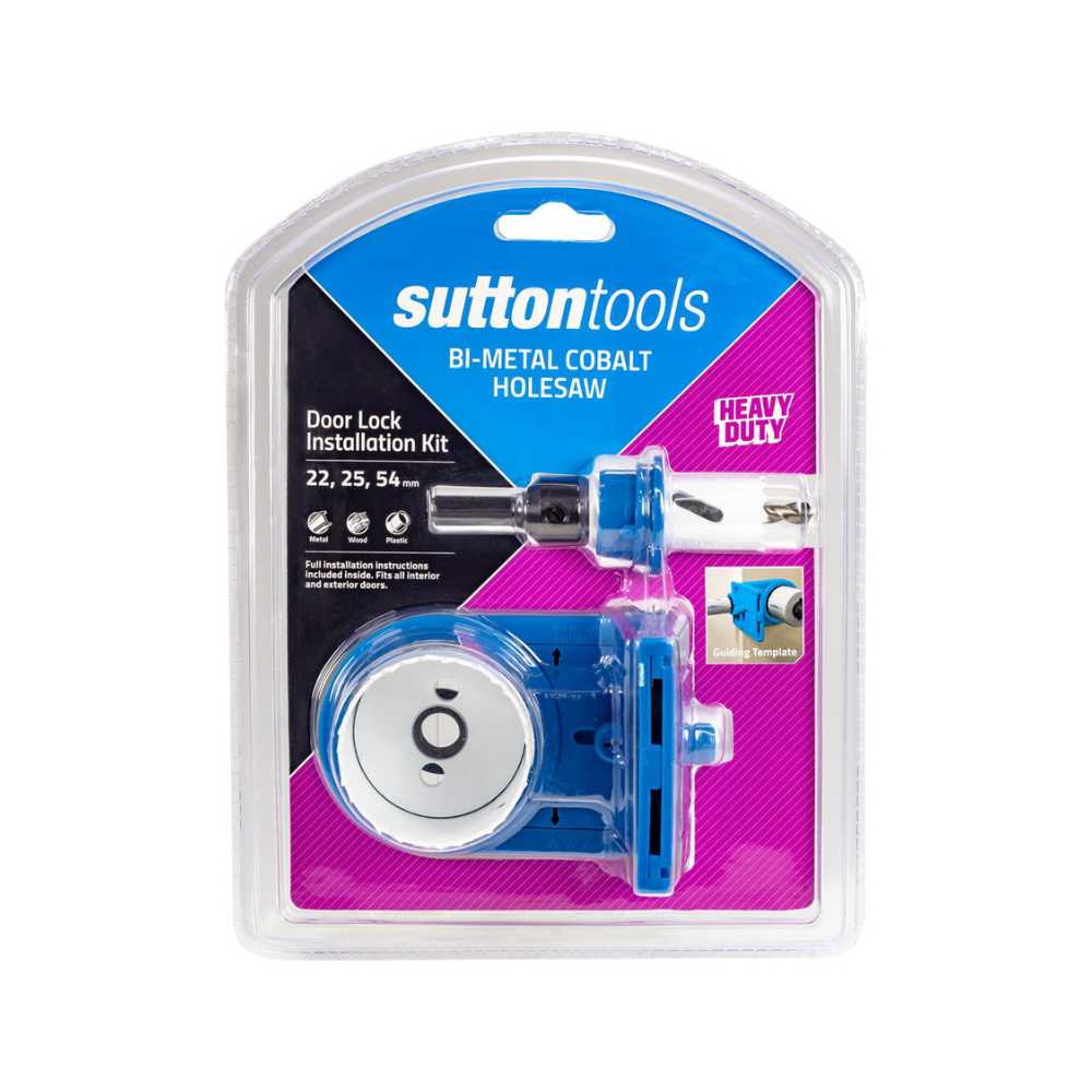 Sutton H125 Bi-Metal Holesaw – Cobalt - Lock Installation Set 3Pce (22, 25, 54mm)