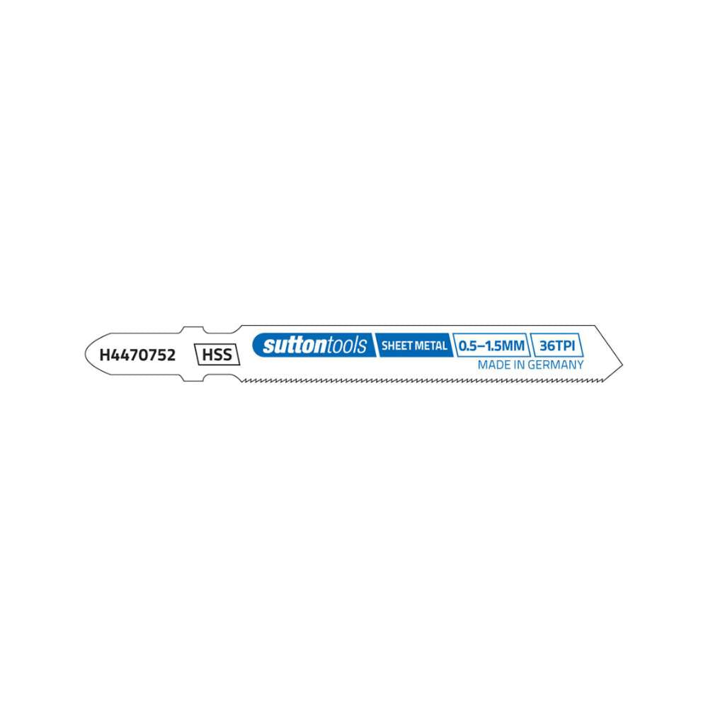 Sutton H447 T-Shank Jigsaw HSS Blades – Metal – General Purpose 2PK (75mmx36TPI)