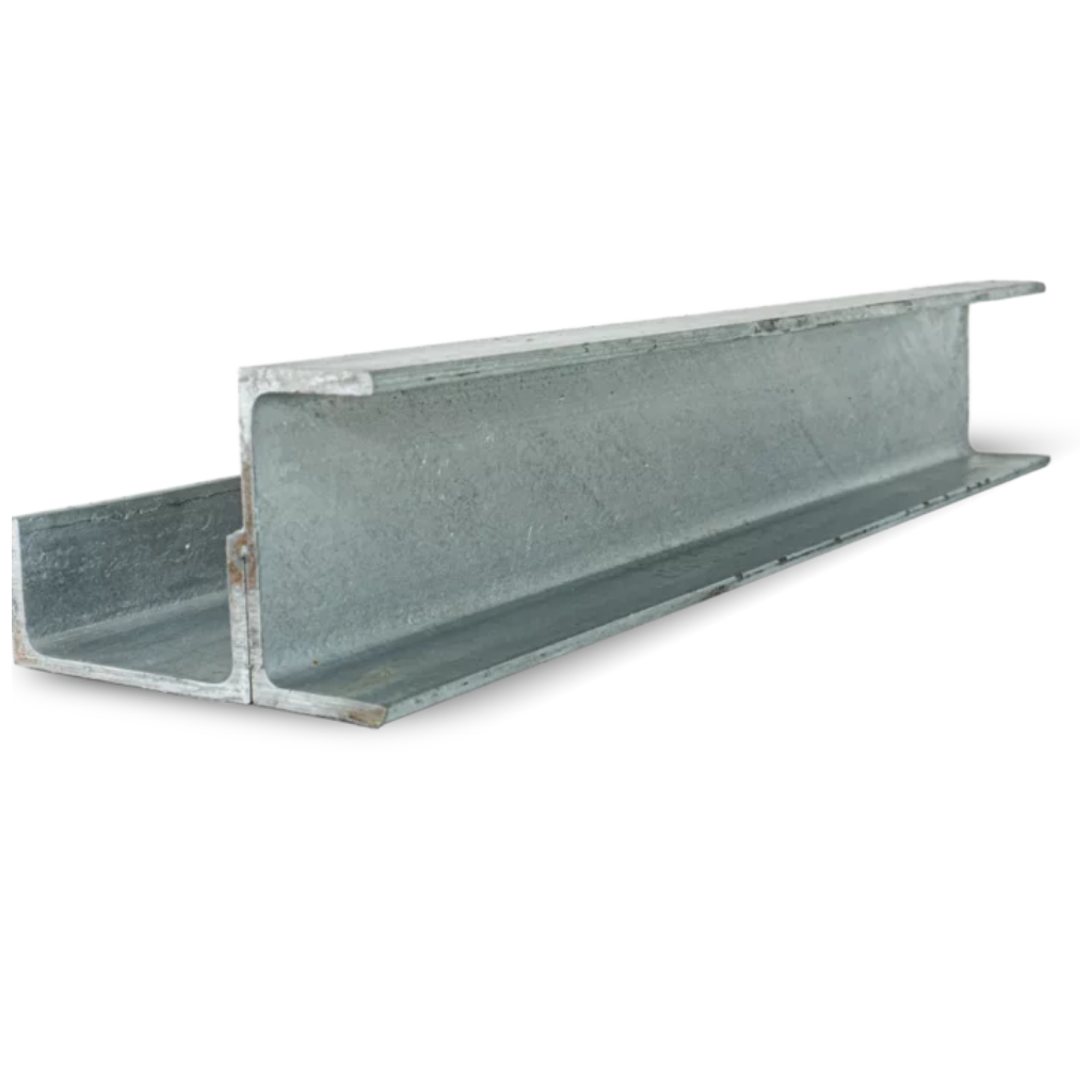 100 PFC Galvanised Steel Retaining Wall Post Fits 75mm Sleepers
