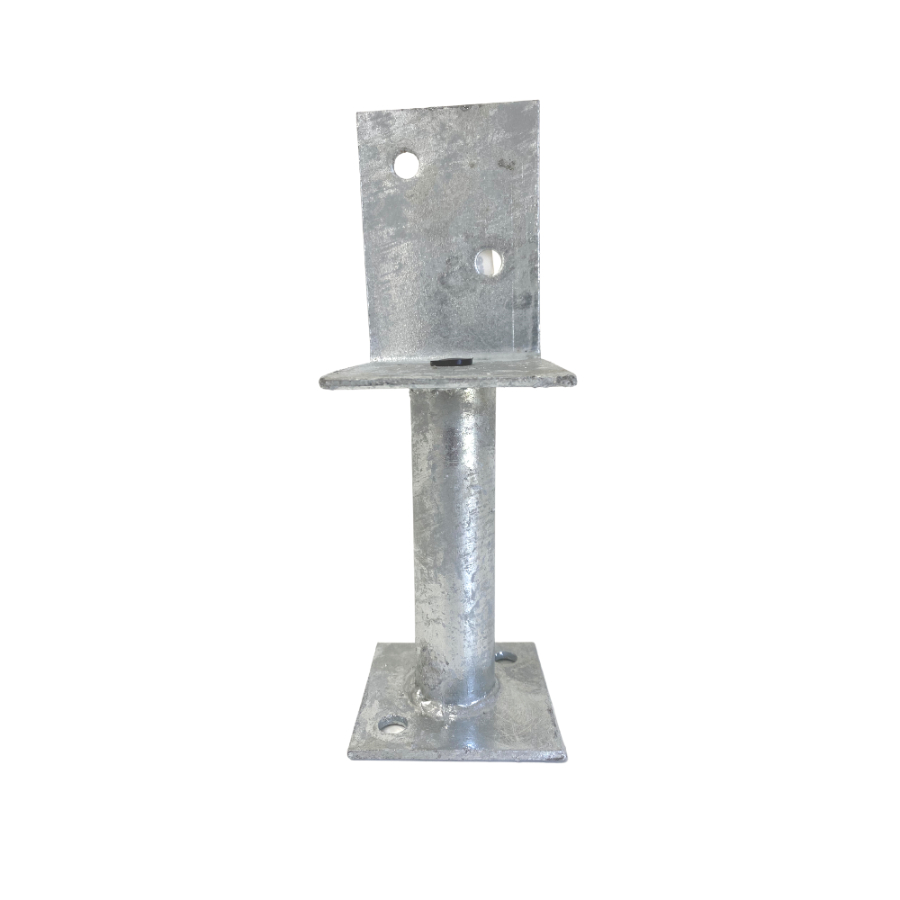 McIntyre® Half Stirrup Galvanised Post Support with 125mm leg