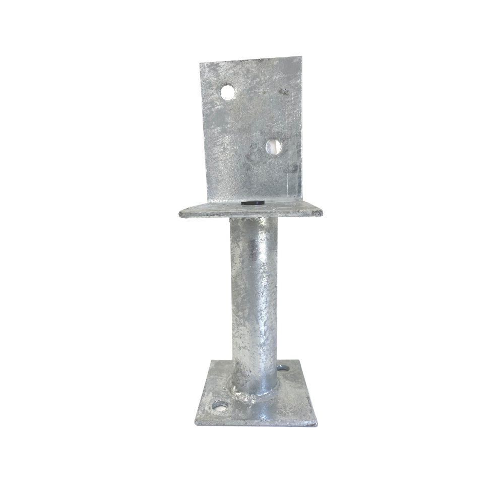McIntyre® Half Stirrup Galvanised Post Support with Various Leg Lengths