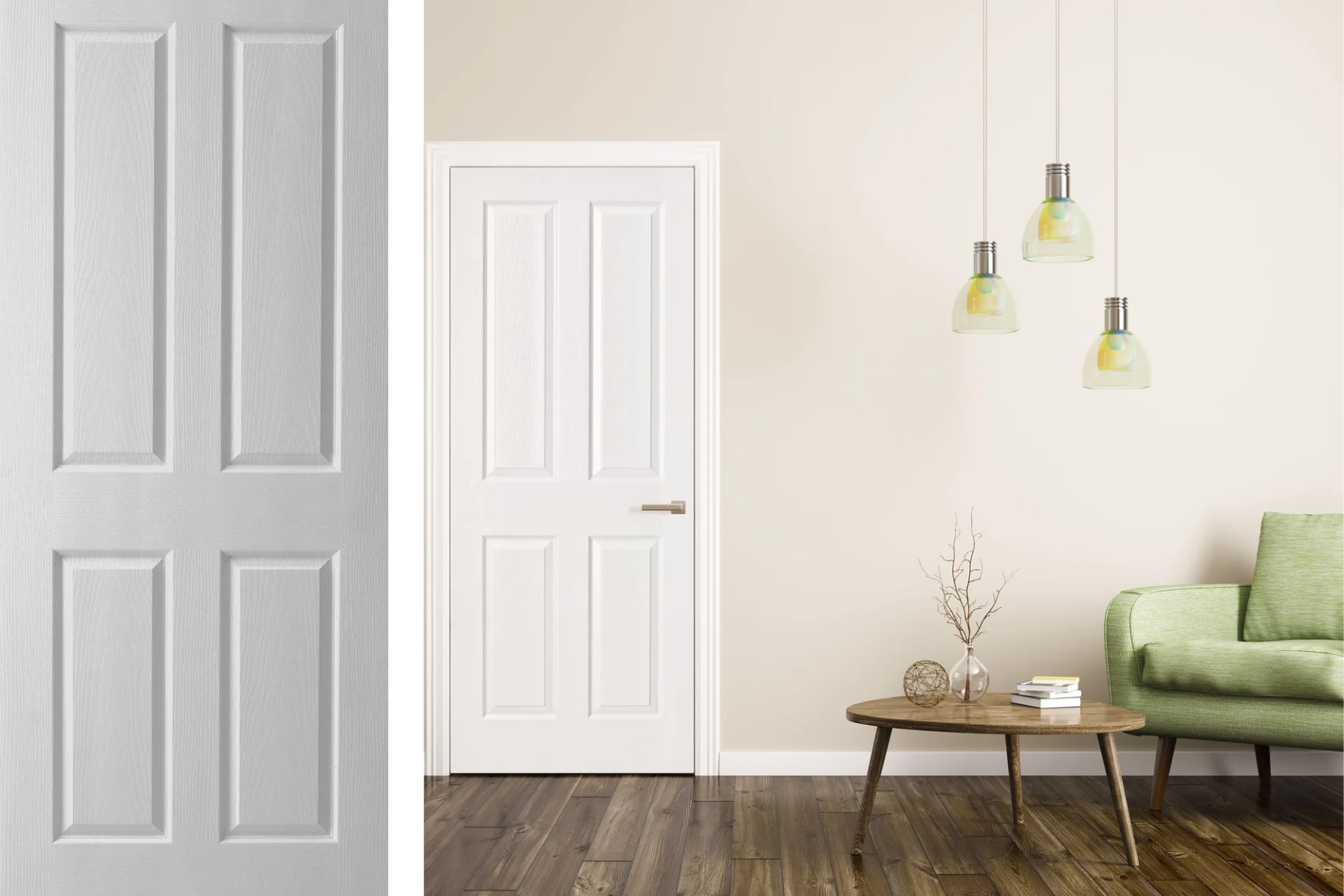 Hume Internal Door Moulded Panel Oak Woodgrain