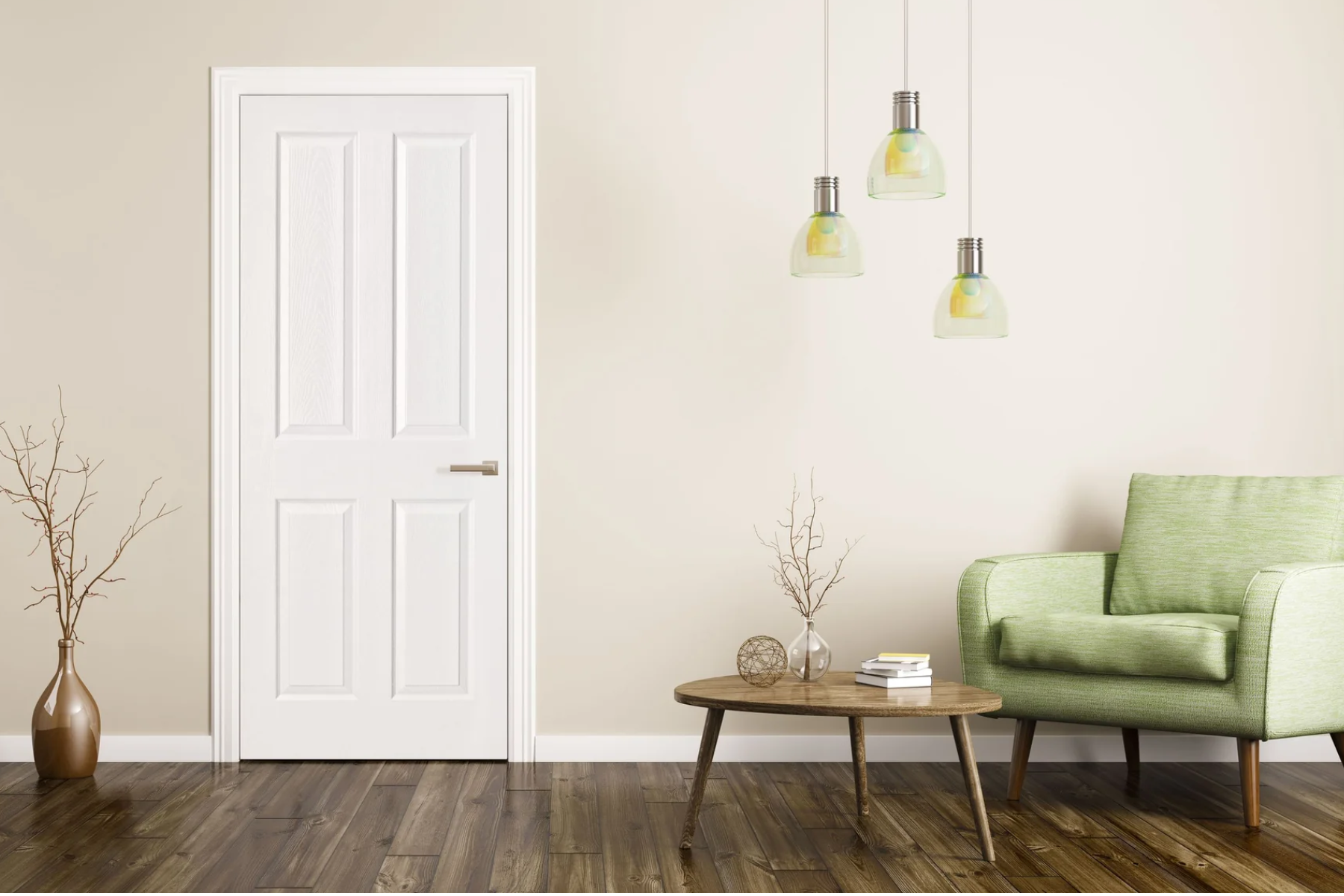 Hume Internal Door Moulded Panel Oak Woodgrain
