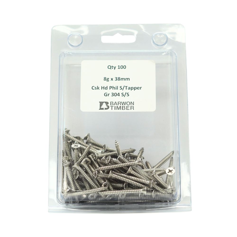 Micro Fasteners Pan Head &amp; Counter Sunk Stainless Steel 8G x 304 Grade (Various Sizes)
