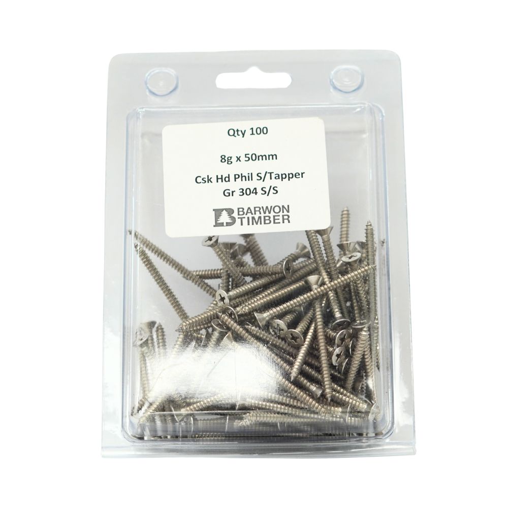 Micro Fasteners Pan Head &amp; Counter Sunk Stainless Steel 8G x 304 Grade (Various Sizes)