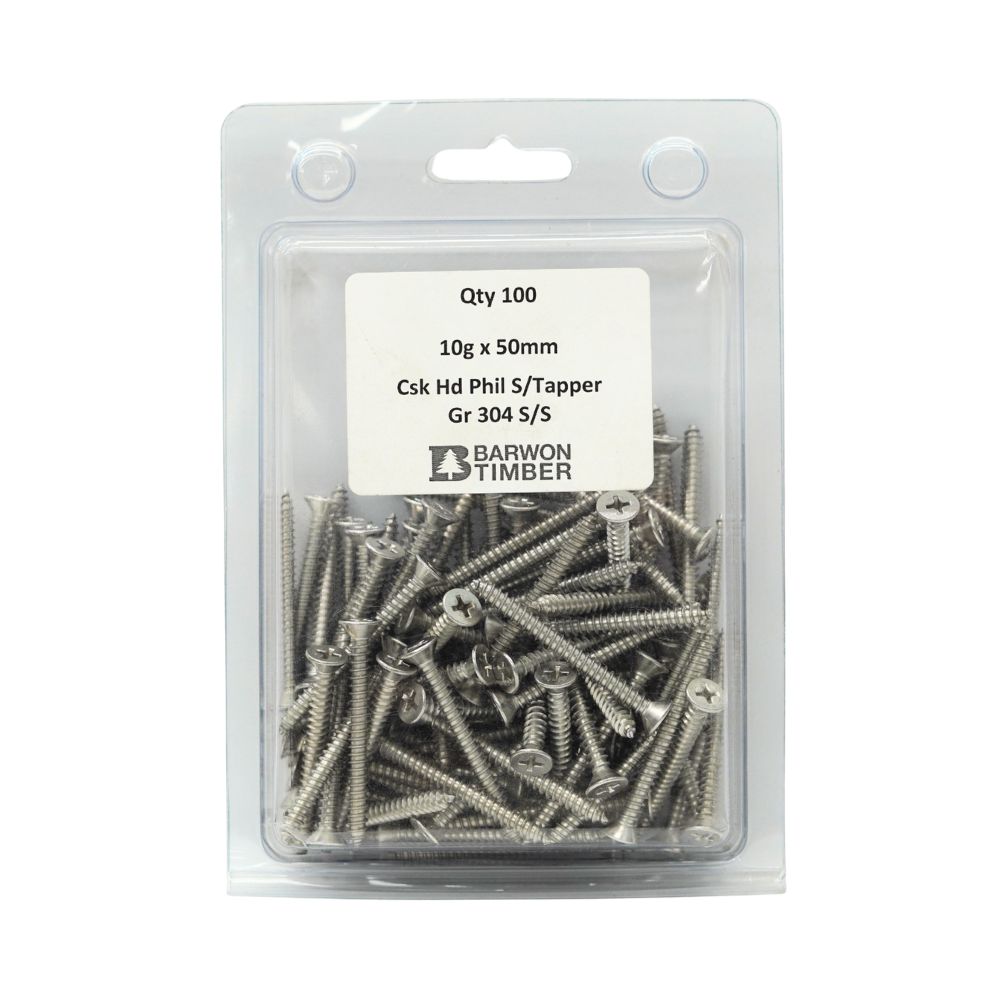Micro Fasteners Pan Head & Counter Sunk Stainless Steel 10G x 304 Grade (Various Sizes)
