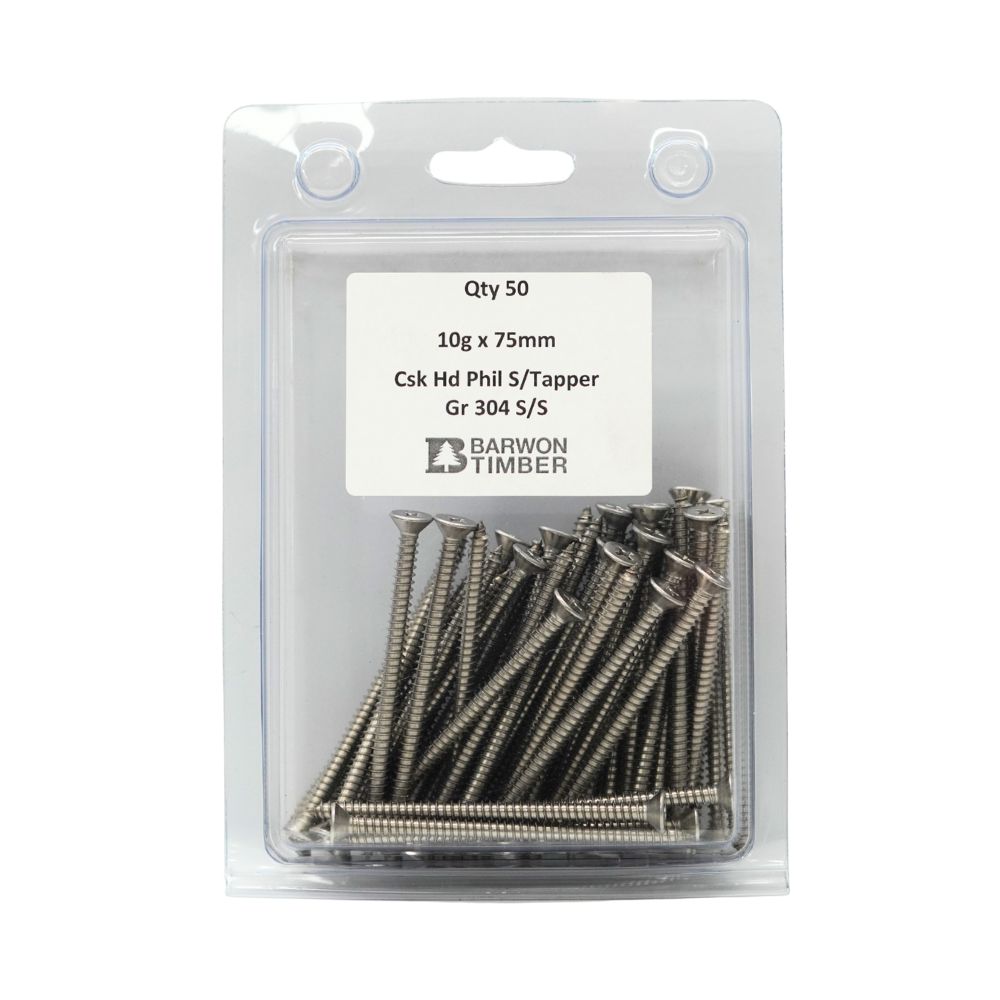 Micro Fasteners Pan Head &amp; Counter Sunk Stainless Steel 10G x 304 Grade (Various Sizes)